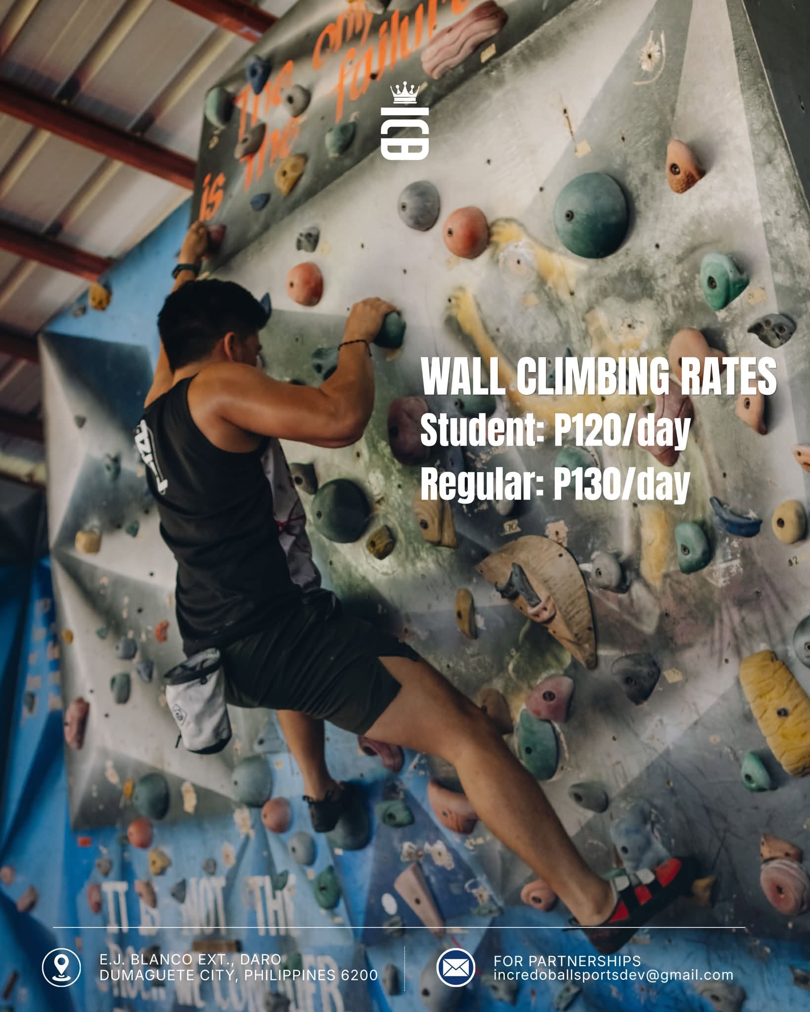 Wall climbing at Incredoball